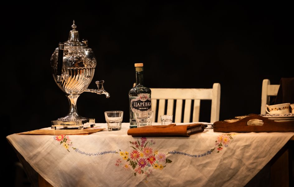 The table on the set of Uncle Vanya